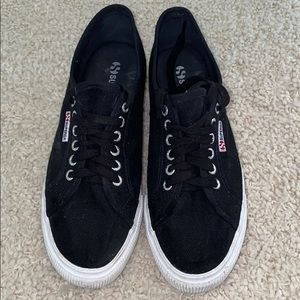 Black Platform Superga Sneakers